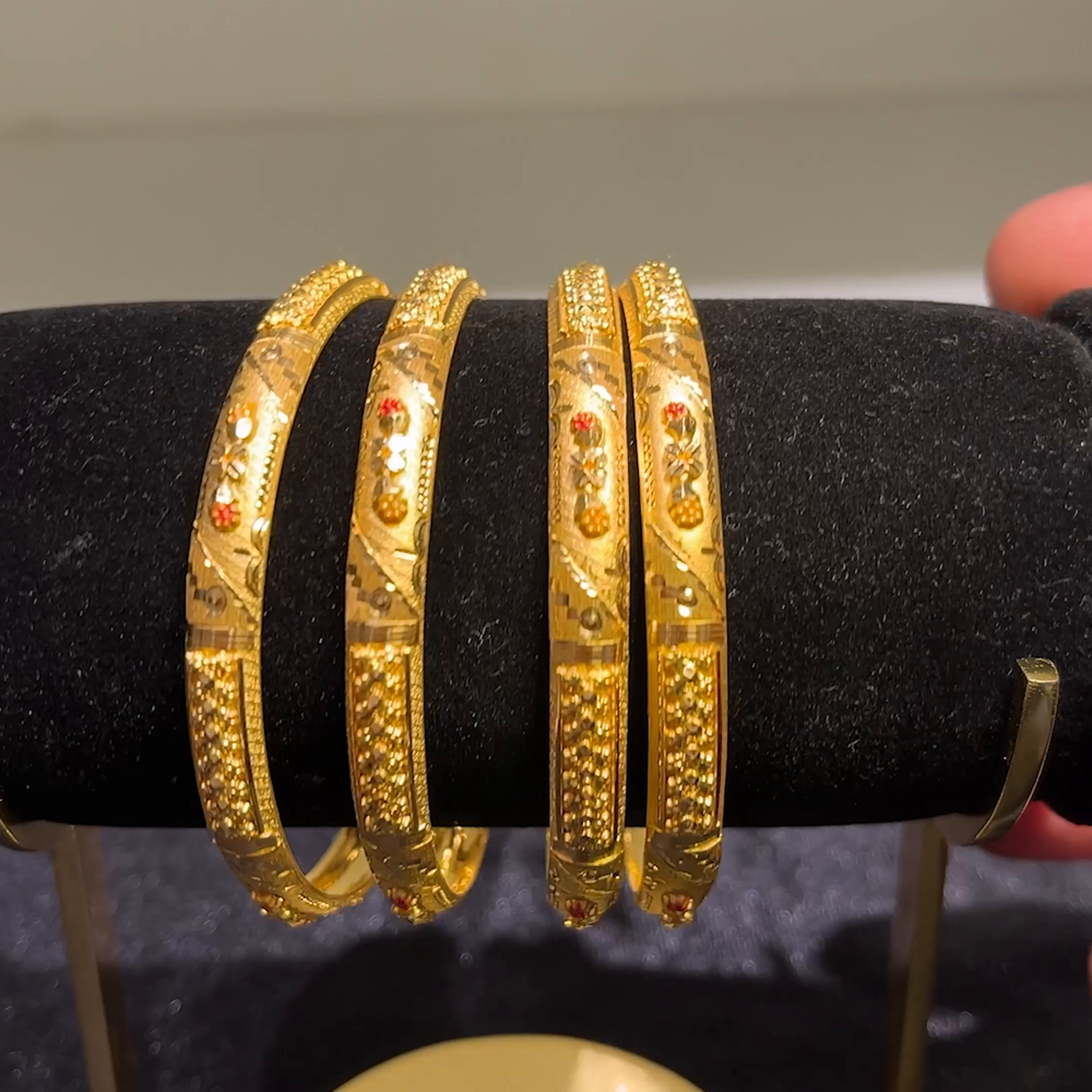 CMR 44.232gms BANGLES 22K Yellow Gold