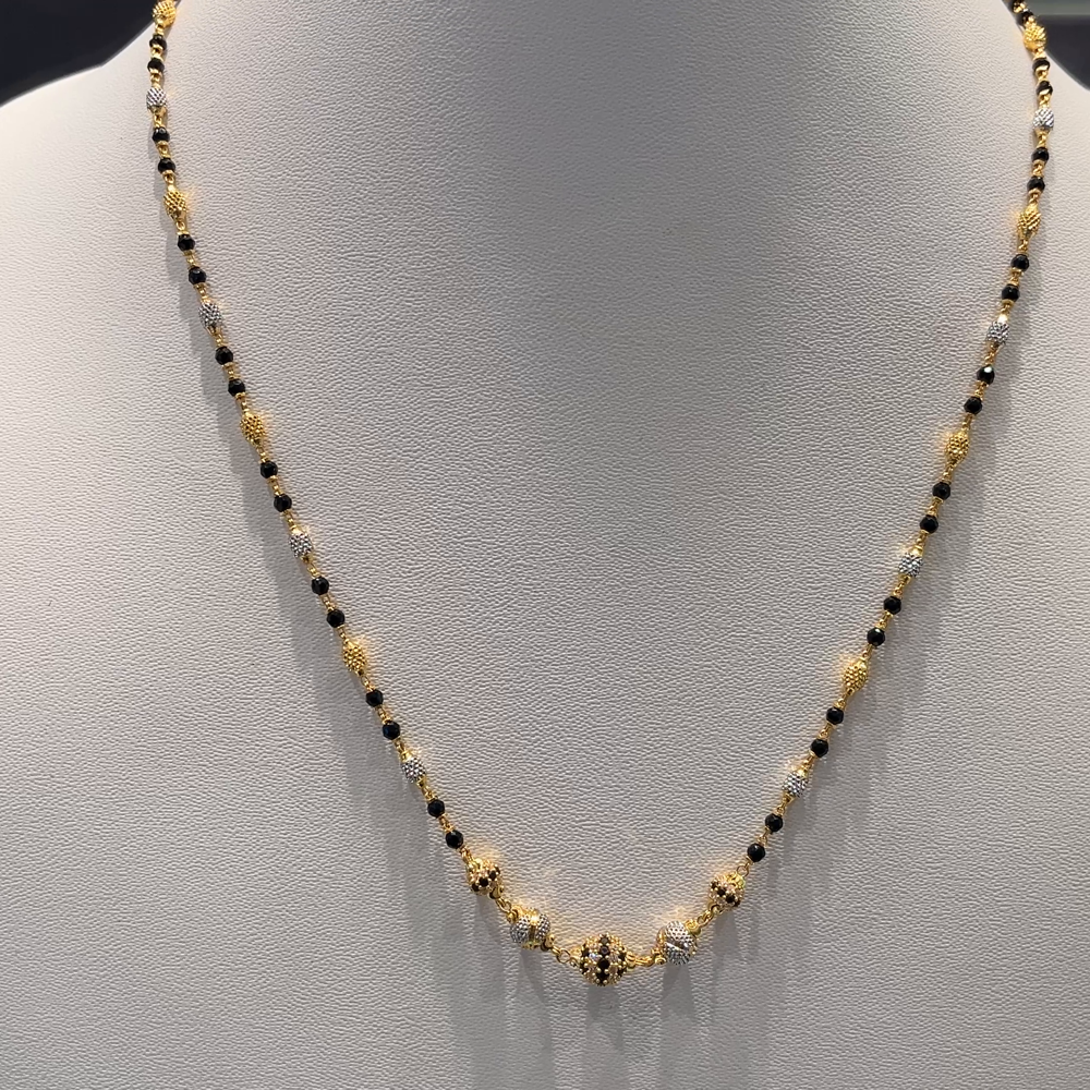Anu Jewellers 7.81gms SHORT BLACK BEADS 22K Yellow Gold