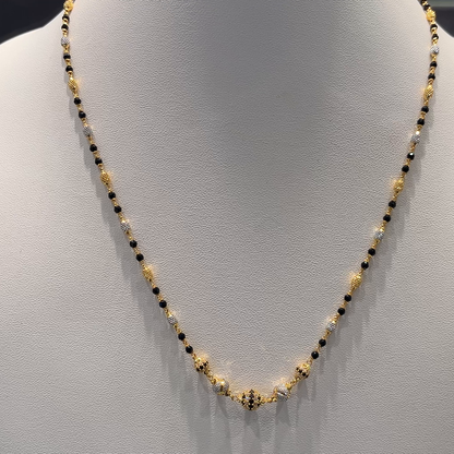 Anu Jewellers 7.81gms SHORT BLACK BEADS 22K Yellow Gold