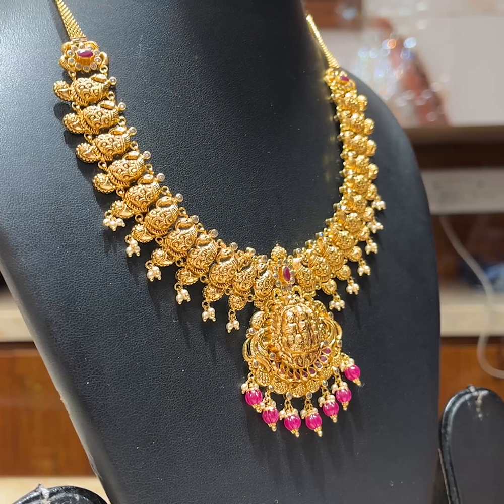 MUKUNDA JEWELLERS 30.6gms NECKLACE 22K Nakshi