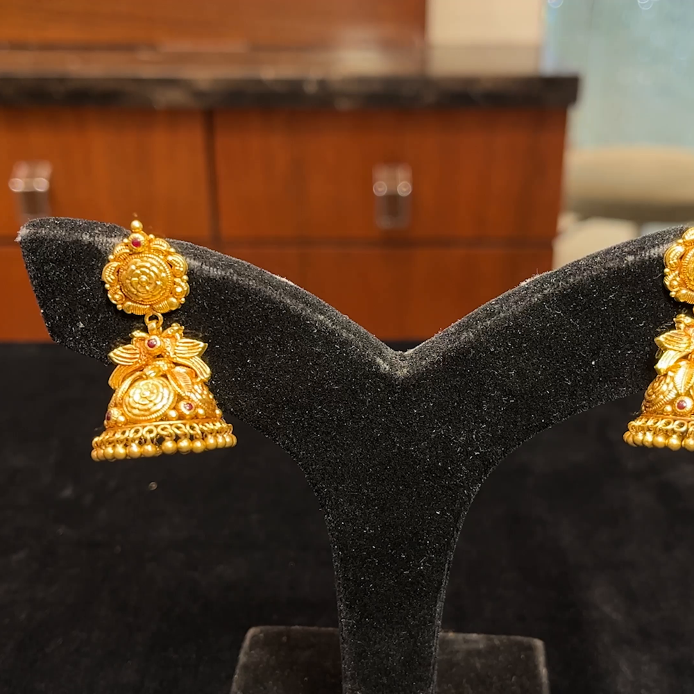 SRI RAM 10.708gms EARRINGS 22K Yellow Gold