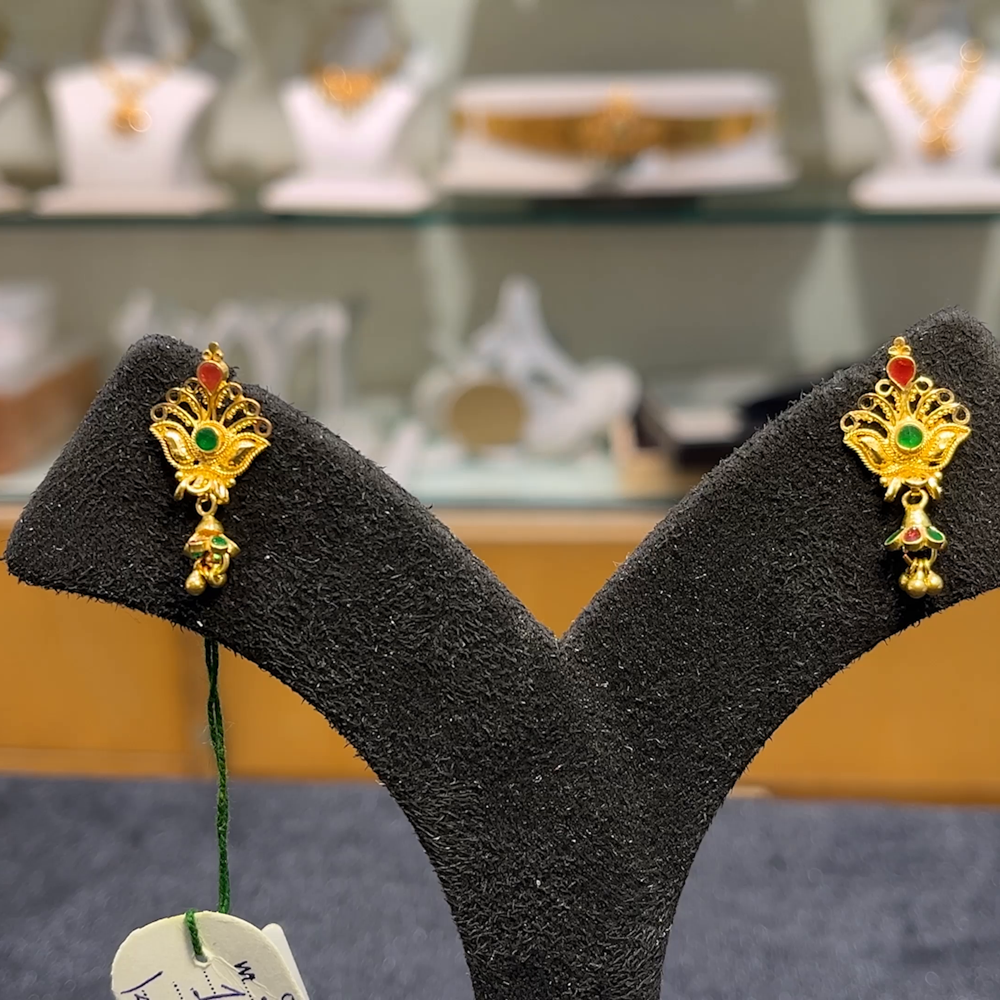 Anu Jewellers 3.915gms EARRINGS 22K Yellow Gold