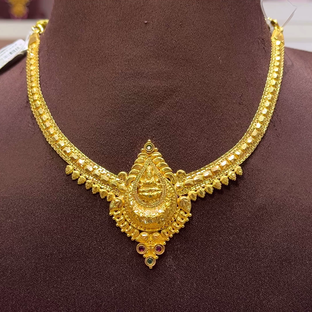 SwarnaKanchi 15.988gms NECKLACE 22K Yellow Gold