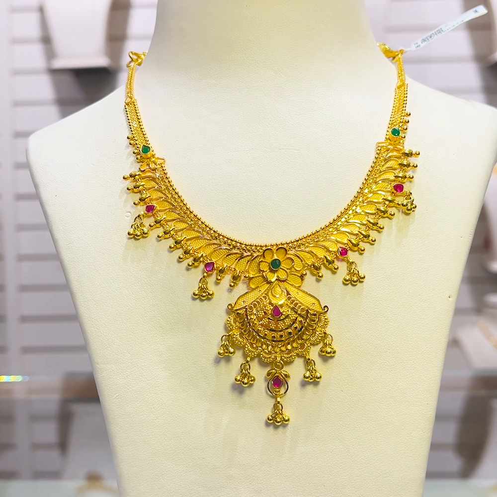 SOUTH INDIA 19.8gms NECKLACE 22K Yellow Gold