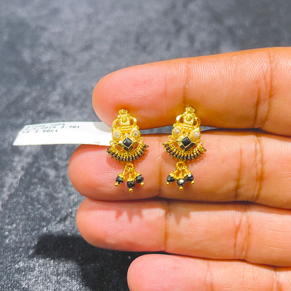 CMR 3.781gms EARRINGS 22K Yellow Gold