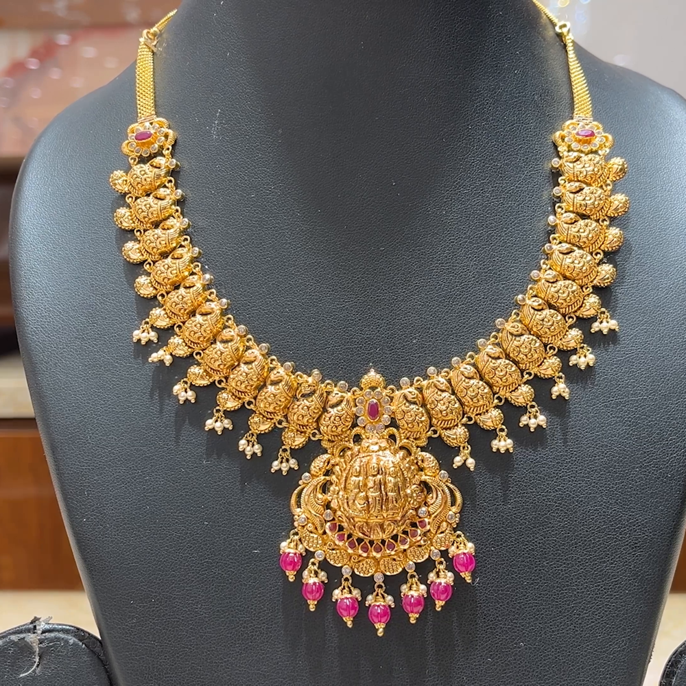 MUKUNDA JEWELLERS 30.6gms NECKLACE 22K Nakshi