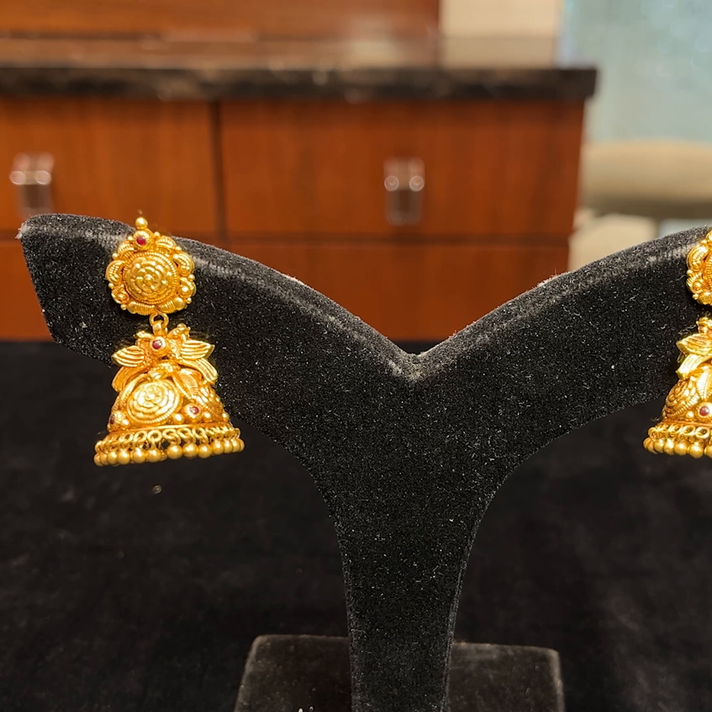 SRI RAM 10.708gms EARRINGS 22K Yellow Gold