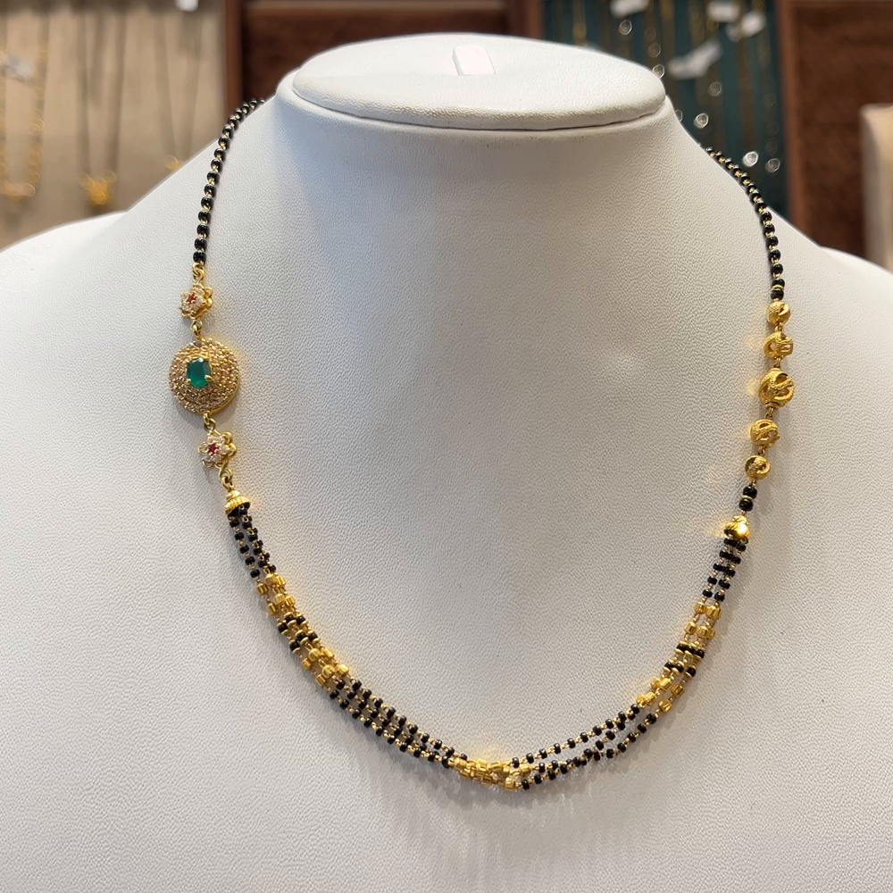 CMR 10.435gms SHORT BLACK BEADS 22K Nakshi