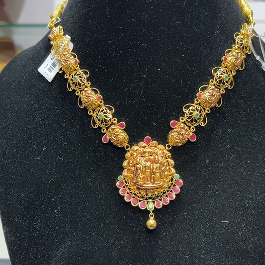 SwarnaKanchi 15.644gms NECKLACE 22K Yellow Gold