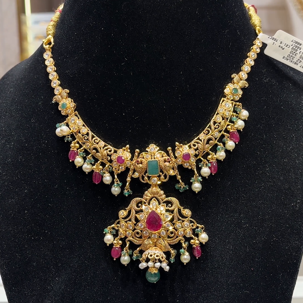 SOUTH INDIA 35.32gms NECKLACE 22K Yellow Gold