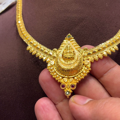 SwarnaKanchi 15.988gms NECKLACE 22K Yellow Gold