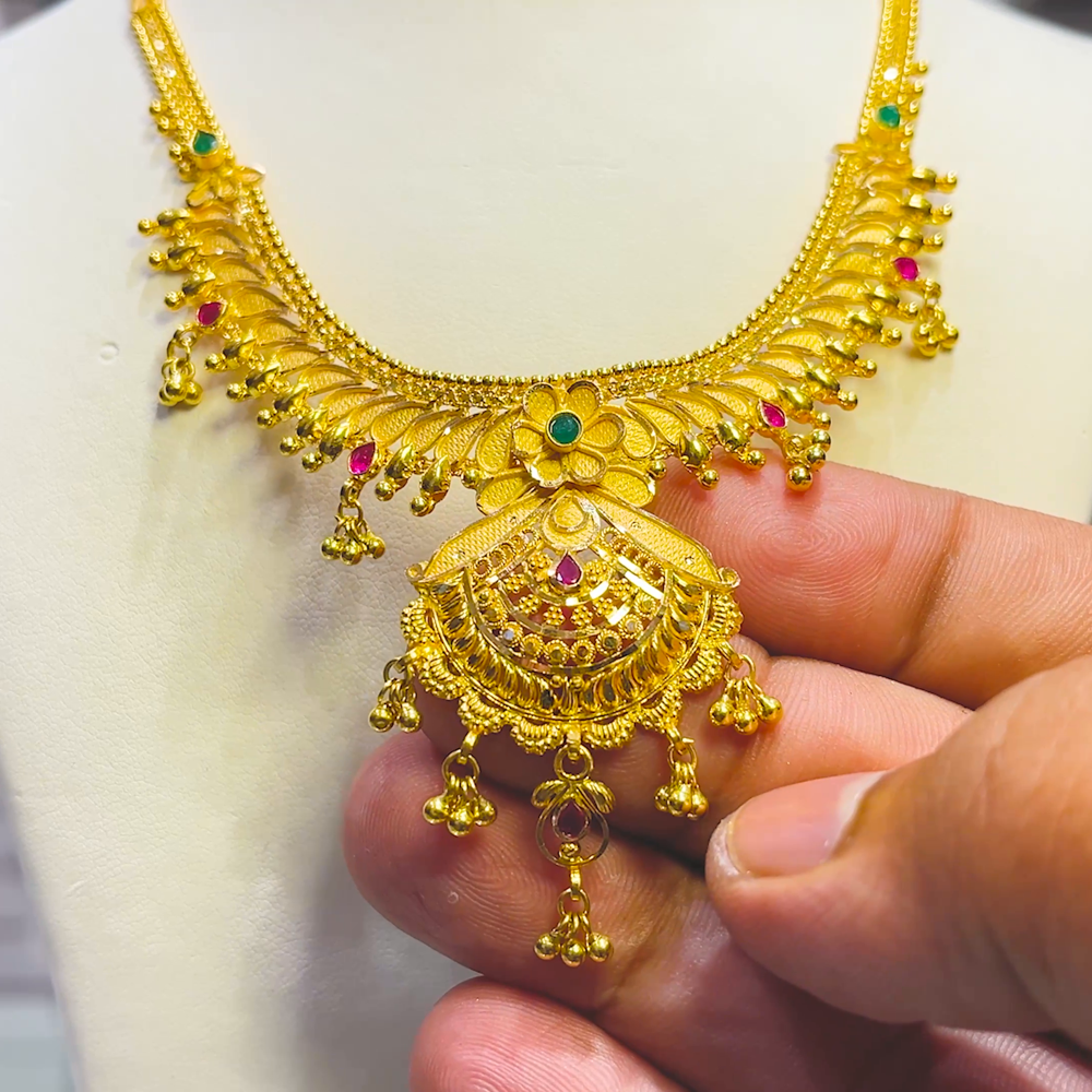 SOUTH INDIA 19.8gms NECKLACE 22K Yellow Gold