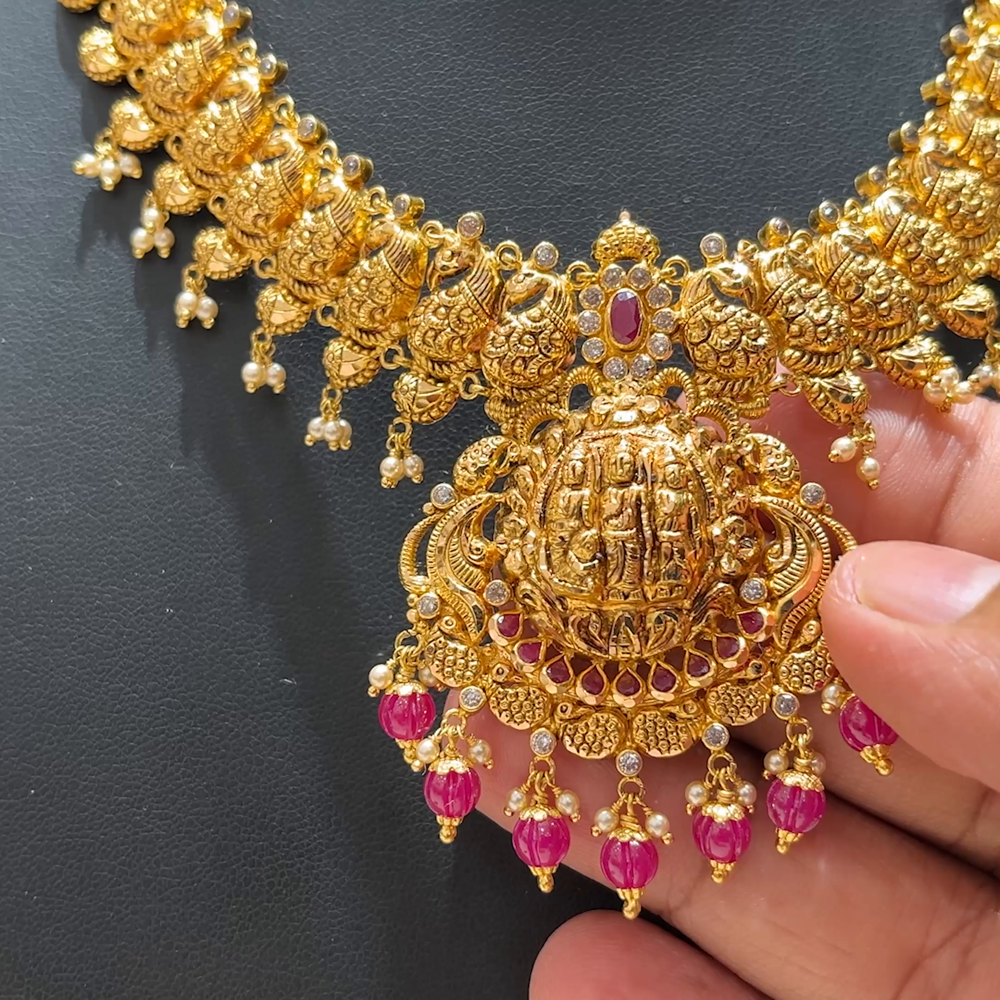 MUKUNDA JEWELLERS 30.6gms NECKLACE 22K Nakshi