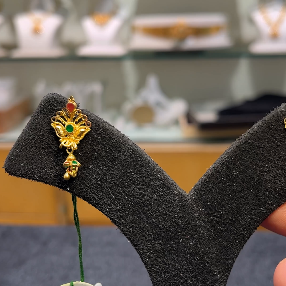 Anu Jewellers 3.915gms EARRINGS 22K Yellow Gold