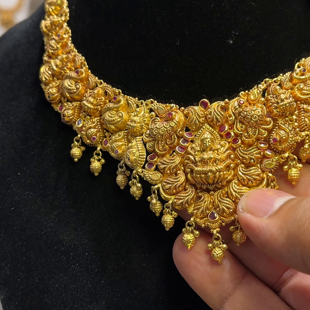 SOUTH INDIA 35.25gms NECKLACE 22K Yellow Gold