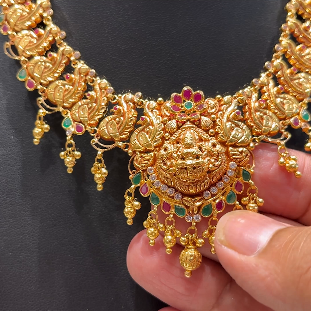 Chennai Shopping Mall 22.01gms NECKLACE 22K Antique