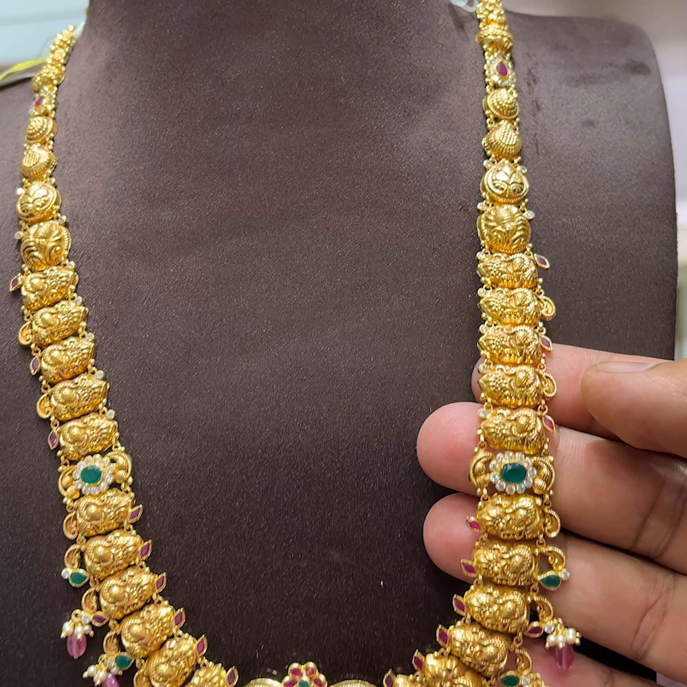 SwarnaKanchi 37.255gms HARAMS 22K Yellow Gold