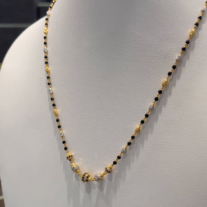 Anu Jewellers 7.81gms SHORT BLACK BEADS 22K Yellow Gold