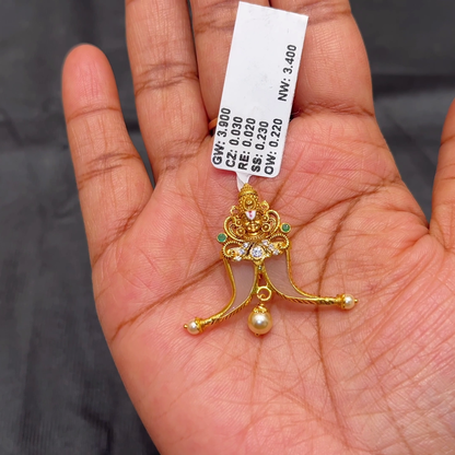 Anu Jewellers 3.4gms Pendent 22K Yellow Gold