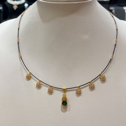 RS BROTHERS 5.082gms SHORT BLACK BEADS 22K Yellow Gold