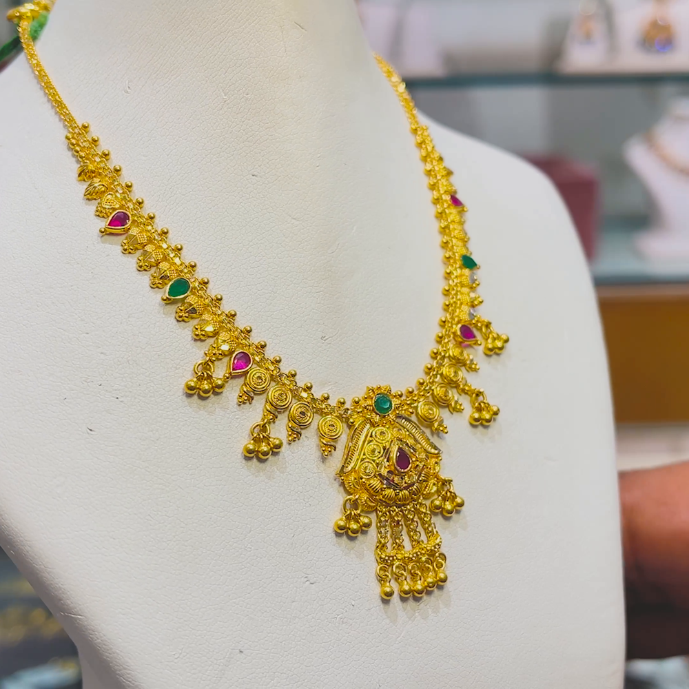 Anu Jewellers 9.806gms NECKLACE 22K Yellow Gold