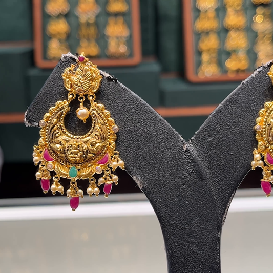 CMR 9.271gms EARRINGS 22K Antique