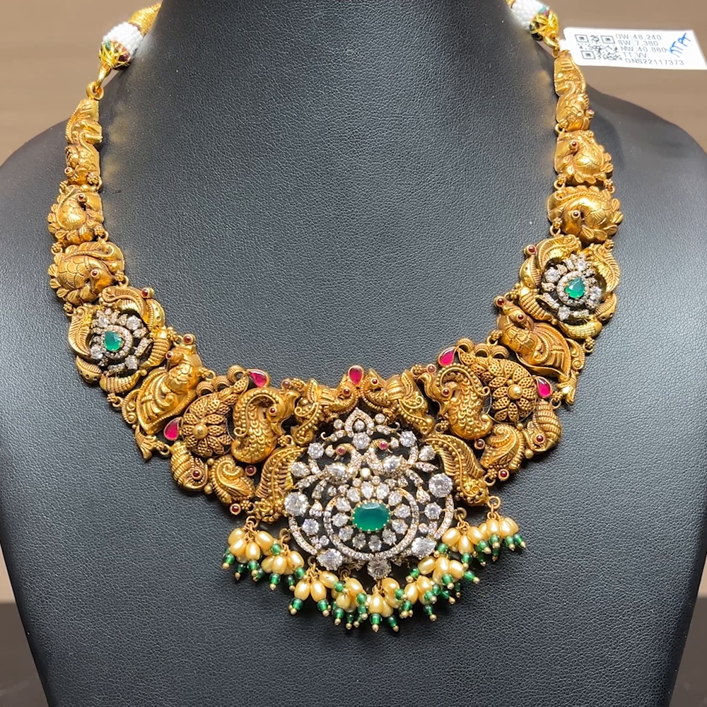 Chennai Shopping Mall 40.86gms NECKLACE 22K Antique