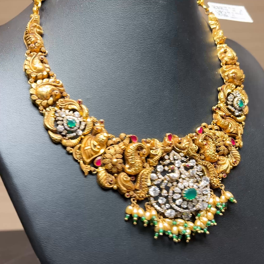 Chennai Shopping Mall 40.86gms NECKLACE 22K Antique