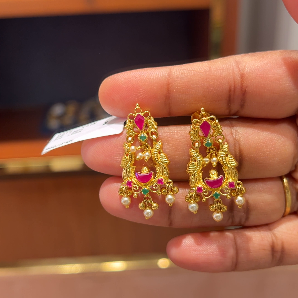 Anu Jewellers 5.908gms EARRINGS 22K Yellow Gold