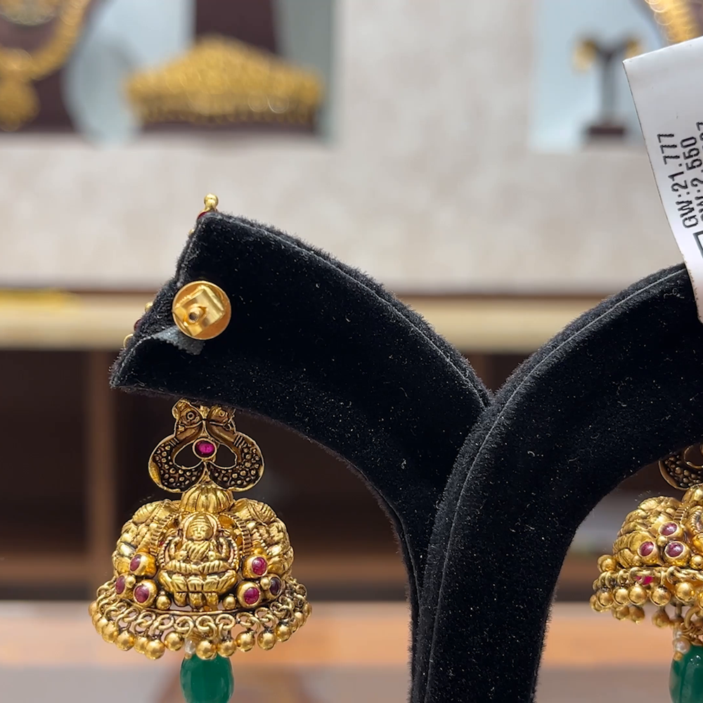 Khazana Jewellery Latest Gold Buttalu Gold Earrings Buttalu