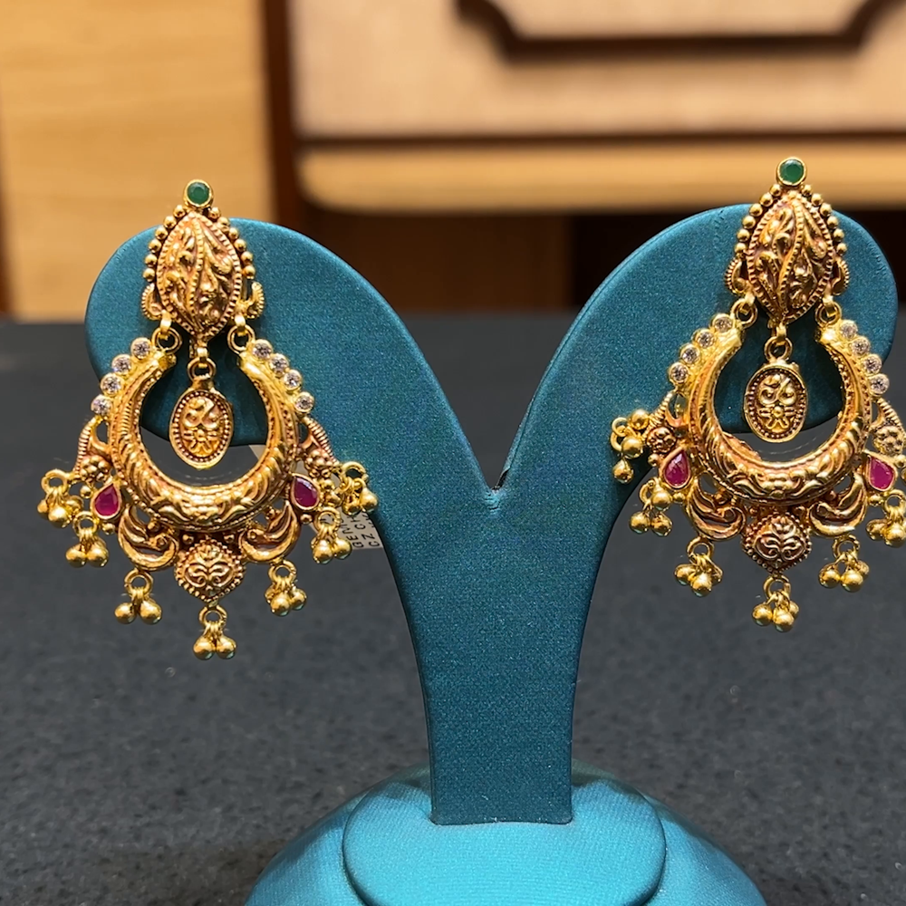 Chennai Shopping Mall 10.398gms EARRINGS 22K Yellow Gold