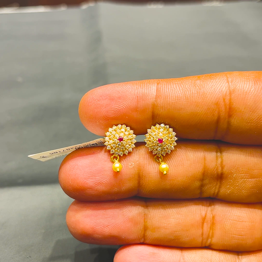 SOUTH INDIA 3.938gms EARRINGS 22K Yellow Gold