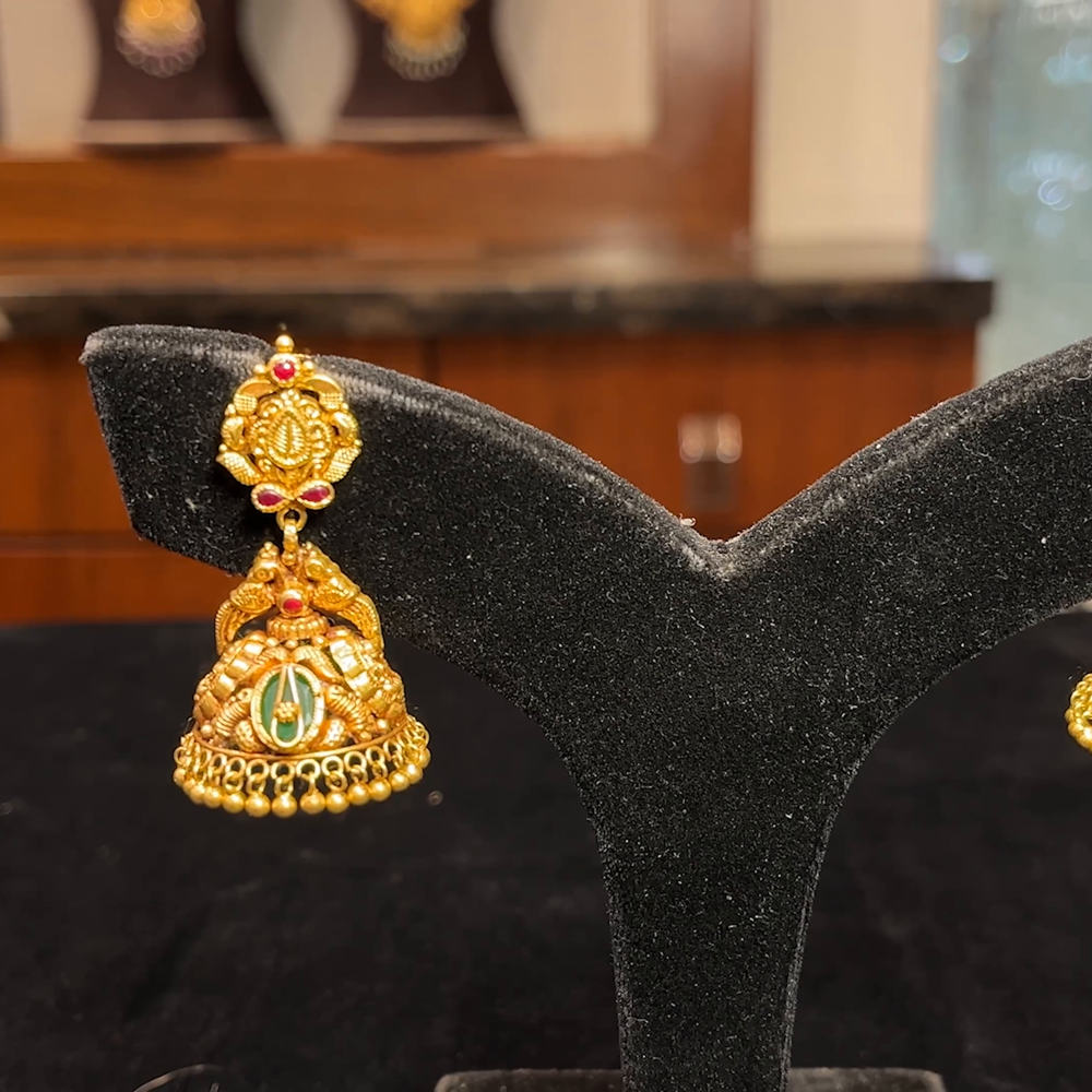 SRI RAM 14.471gms EARRINGS 22K Yellow Gold