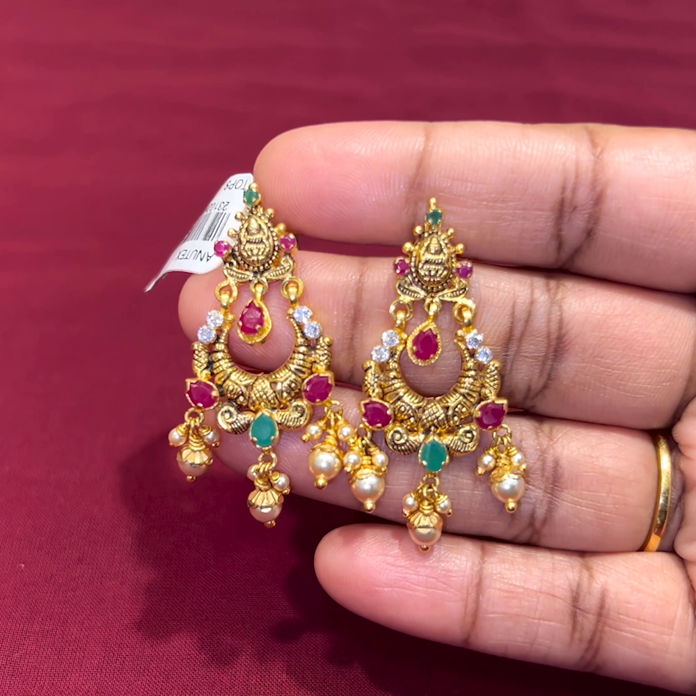 Anu Jewellers 8.012gms EARRINGS 22K Yellow Gold