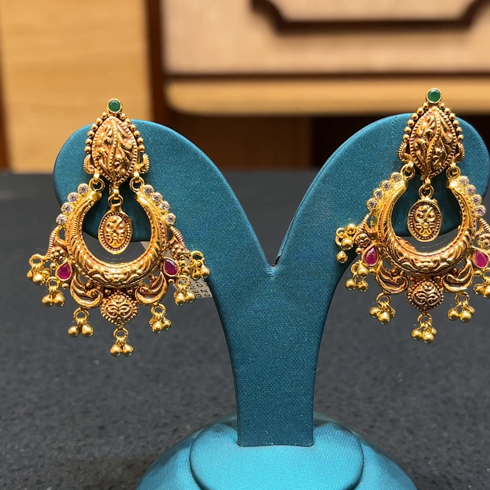 Chennai Shopping Mall 10.398gms EARRINGS 22K Yellow Gold