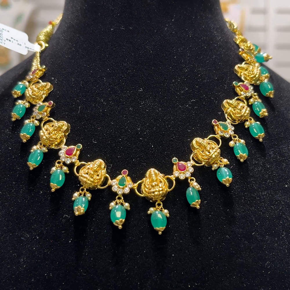 SOUTH INDIA 12.23gms NECKLACE 22K Yellow Gold