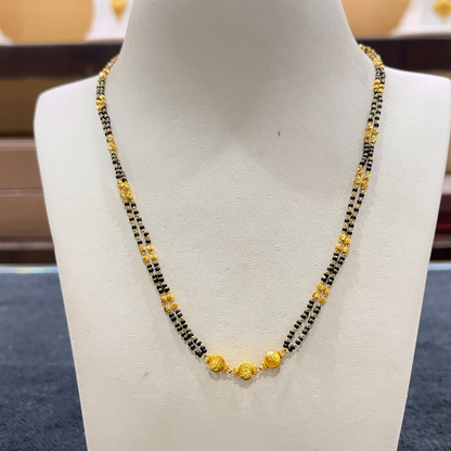 CHANDANA Brothers 9.33gms SHORT BLACK BEADS 22K Yellow Gold