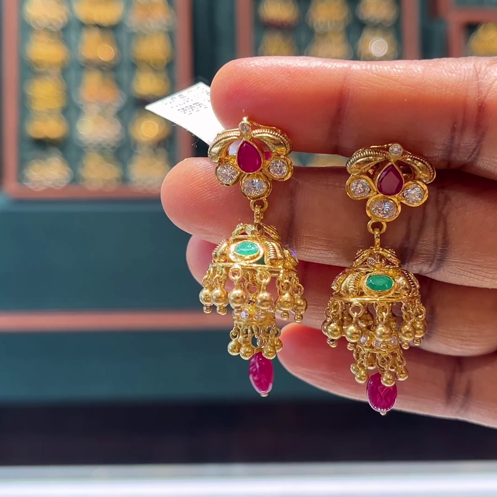 CMR 9.551gms EARRINGS 22K Yellow Gold