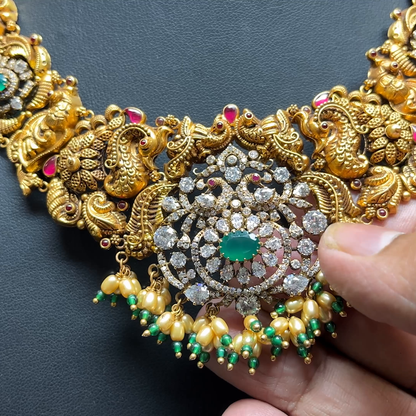 Chennai Shopping Mall 40.86gms NECKLACE 22K Antique