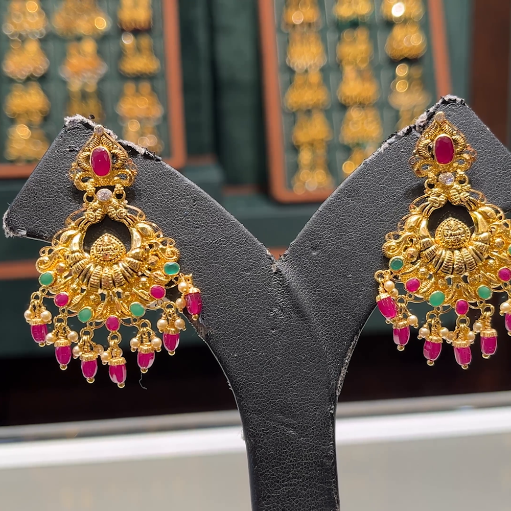 CMR 10.386gms EARRINGS 22K Antique