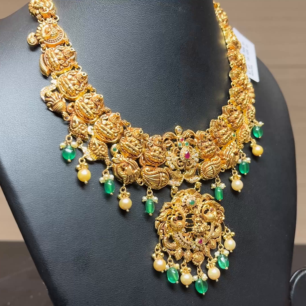 Chennai Shopping Mall 38.42gms NECKLACE 22K Antique