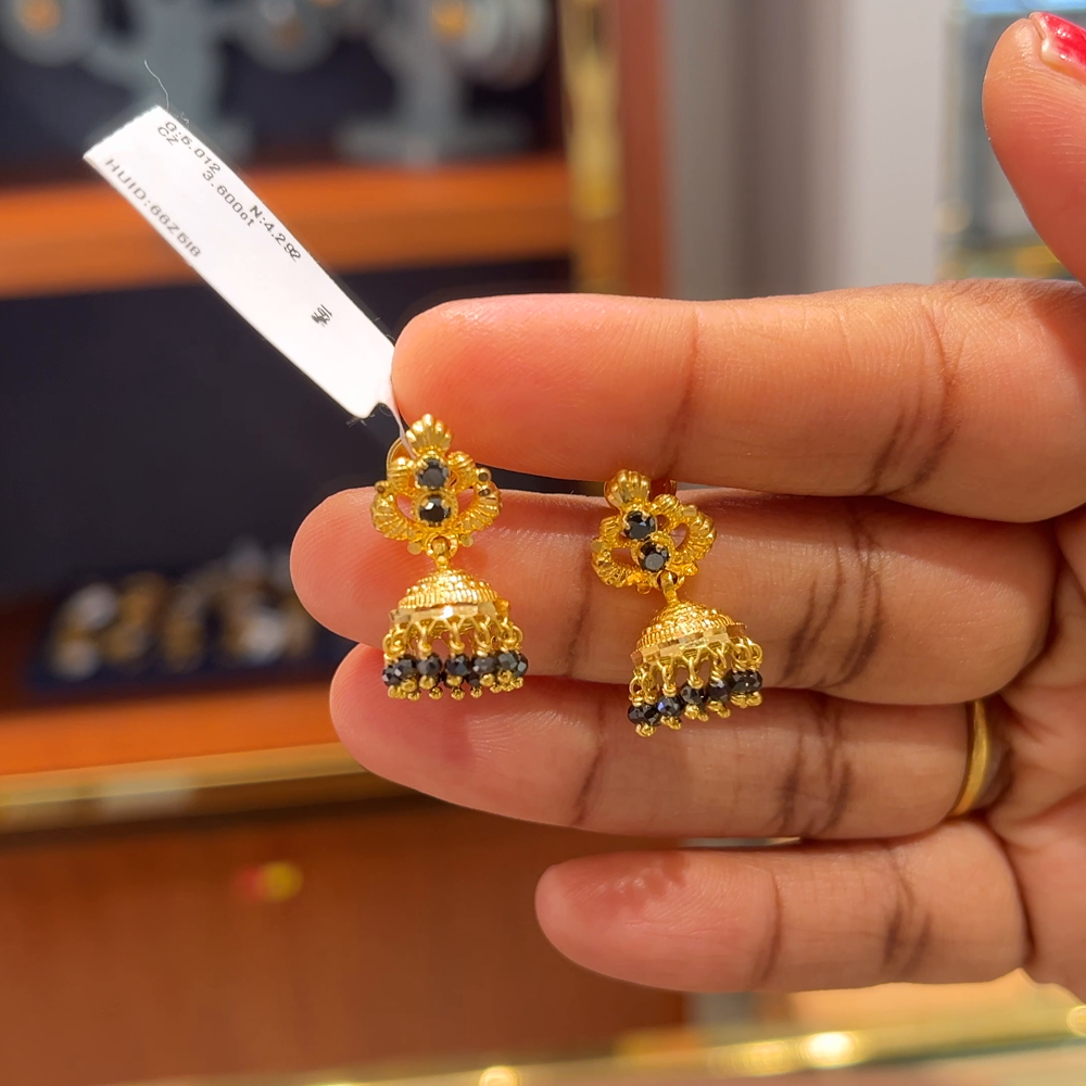 Anu Jewellers 4.292gms EARRINGS 22K Yellow Gold