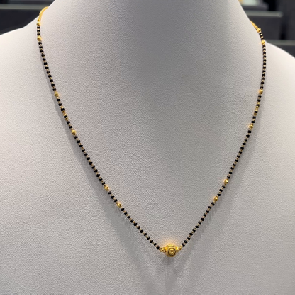 Anu Jewellers 4.293gms SHORT BLACK BEADS 22K Yellow Gold