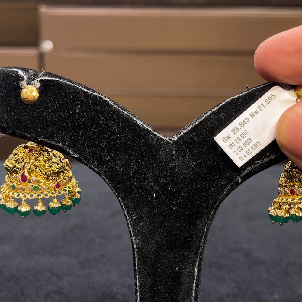 CHANDANA Brothers 21.595gms EARRINGS 22K Yellow Gold