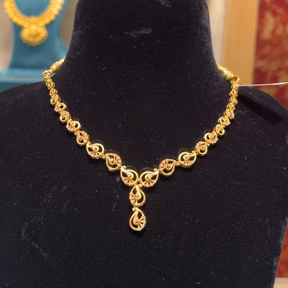 Anu Jewellers 14.37gms NECKLACE 22K Yellow Gold