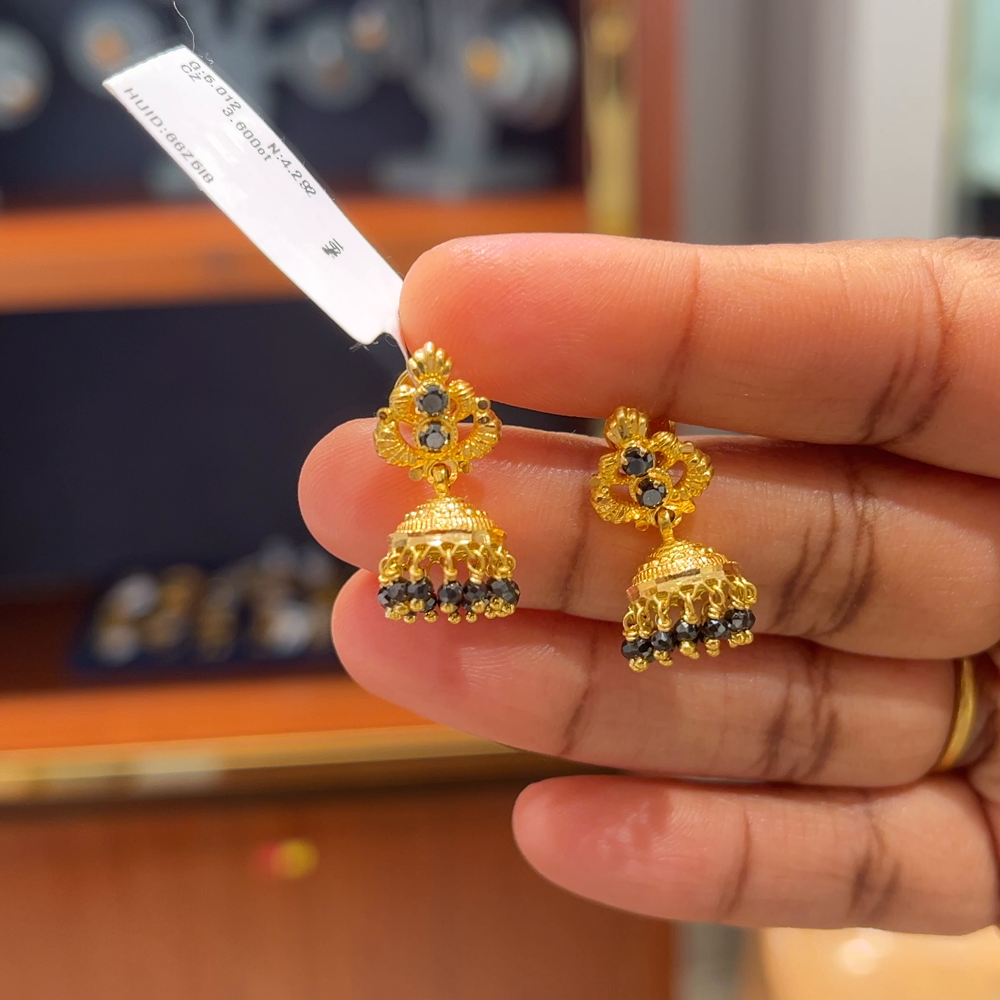 Anu Jewellers 4.292gms EARRINGS 22K Yellow Gold