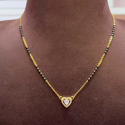 SwarnaKanchi 5.258gms SHORT BLACK BEADS 22K Yellow Gold