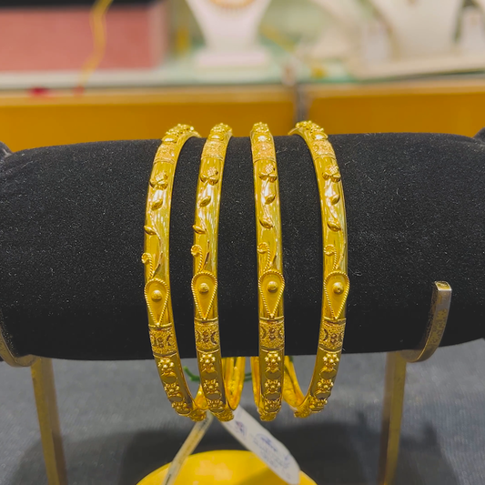 Anu Jewellers 25.1gms BANGLES 22K Yellow Gold