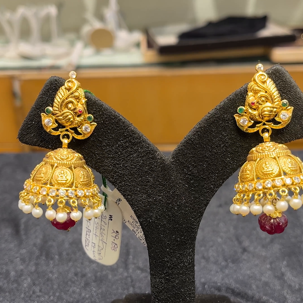 Anu Jewellers 22.068gms EARRINGS 22K Yellow Gold