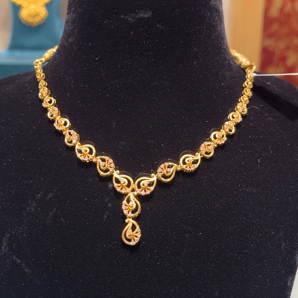 Anu Jewellers 14.37gms NECKLACE 22K Yellow Gold